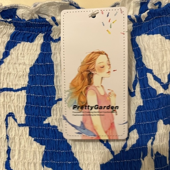 NWT PrettyGarden off the shoulder tiered maxi dress  medium - Picture 4 of 7